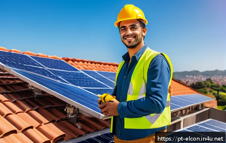 전기공사 관련 취업 시장 전망 - A professional Brazilian electrical engineer wearing safety gear and casual work clothes with a sola...