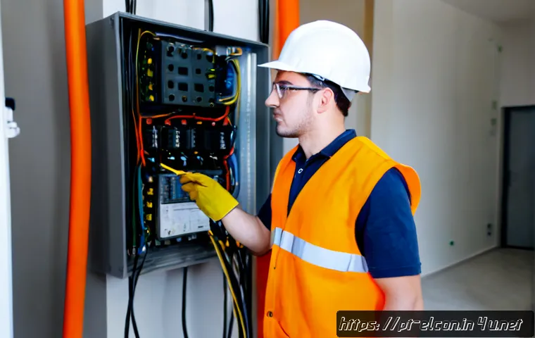 전기공사 신규 입사자 생존 가이드 - Photorealistic electrical construction site orientation in Portugal, a young newly hired electrician...
